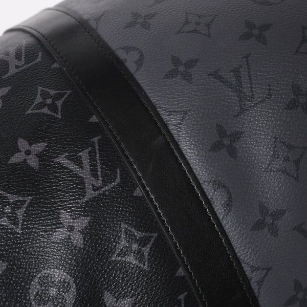 極美品 LOUIS LVUITTON ルイヴィトン キーポル・バンドリエール 50 ブラック グレー シルバー金具 M45392 中古 4a004494