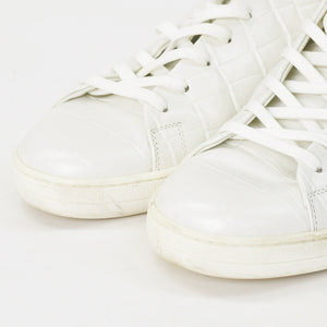 LOUIS VUITTON Men's Sneakers White Front Low Line Leather Sneakers MS0185 Good Condition Used 4a003766