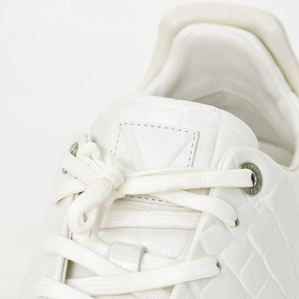 LOUIS VUITTON Men's Sneakers White Front Low Line Leather Sneakers MS0185 Good Condition Used 4a003766