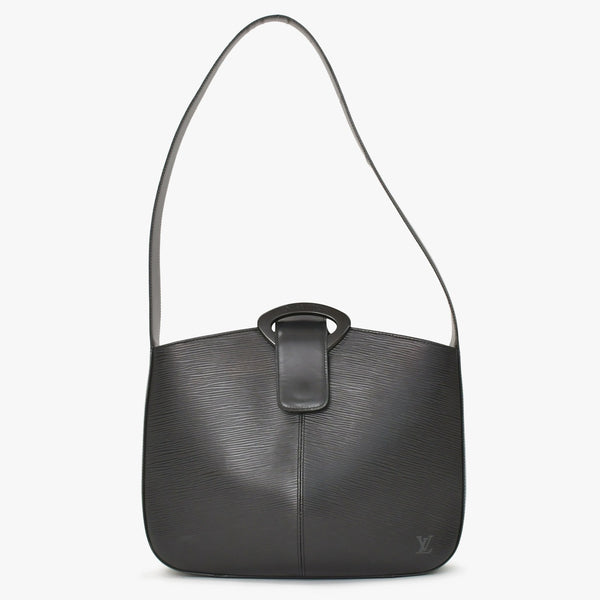 極美品 LOUIS VUITTON ルイヴィトン レヴリ ワンショルダーバッグ ハンドバッグ M52162 ブラック エピレザー 中古 4a003500