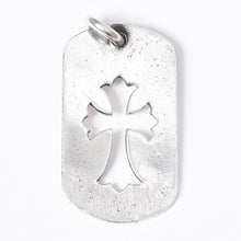 Load image into Gallery viewer, CHROME HEARTS クロムハーツ D TAG LRG CROSS DAGG カットアウトクロス クロスラージドッグタグ 重量約17.5g シルバー925 美品 中古 4a001536