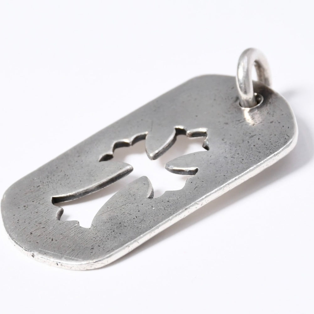 CHROME HEARTS D TAG LRG CROSS DAGG Cutout Cross Cross Large Dog Tag Weight Approx. 17.5g Silver 925 Good Condition Used 4a001536