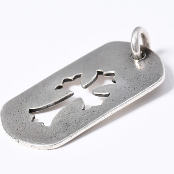 CHROME HEARTS クロムハーツ D TAG LRG CROSS DAGG カットアウトクロス クロスラージドッグタグ 重量約17.5g シルバー925 美品 中古 4a001536