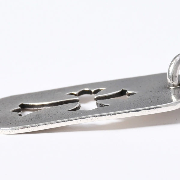 CHROME HEARTS クロムハーツ D TAG LRG CROSS DAGG カットアウトクロス クロスラージドッグタグ 重量約17.5g シルバー925 美品 中古 4a001536