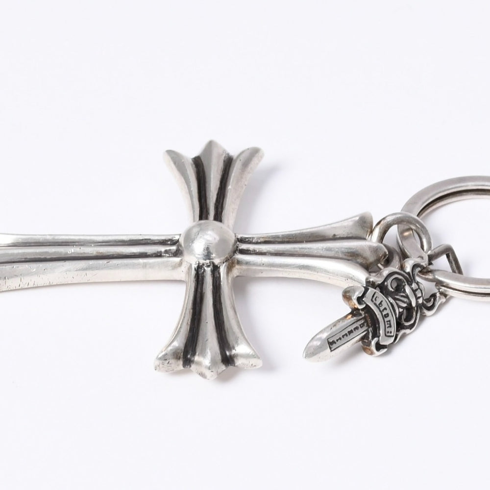 Very good condition CHROME HEARTS CH CRS LG & No5 DGGR Large Cross Dagger Key Ring Weight approx. 52.0g Used 4a003786