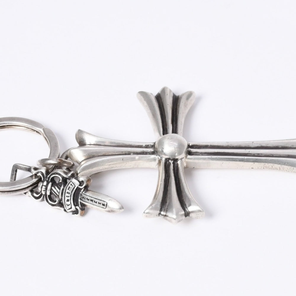 Very good condition CHROME HEARTS CH CRS LG & No5 DGGR Large Cross Dagger Key Ring Weight approx. 52.0g Used 4a003786