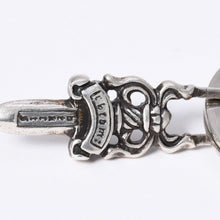 Load image into Gallery viewer, 極美品 CHROME HEARTS クロムハーツ CH CRS LG &amp; No5 DGGR ラージクロス ダガー キーリング 重量約52.0g 中古 4a003786