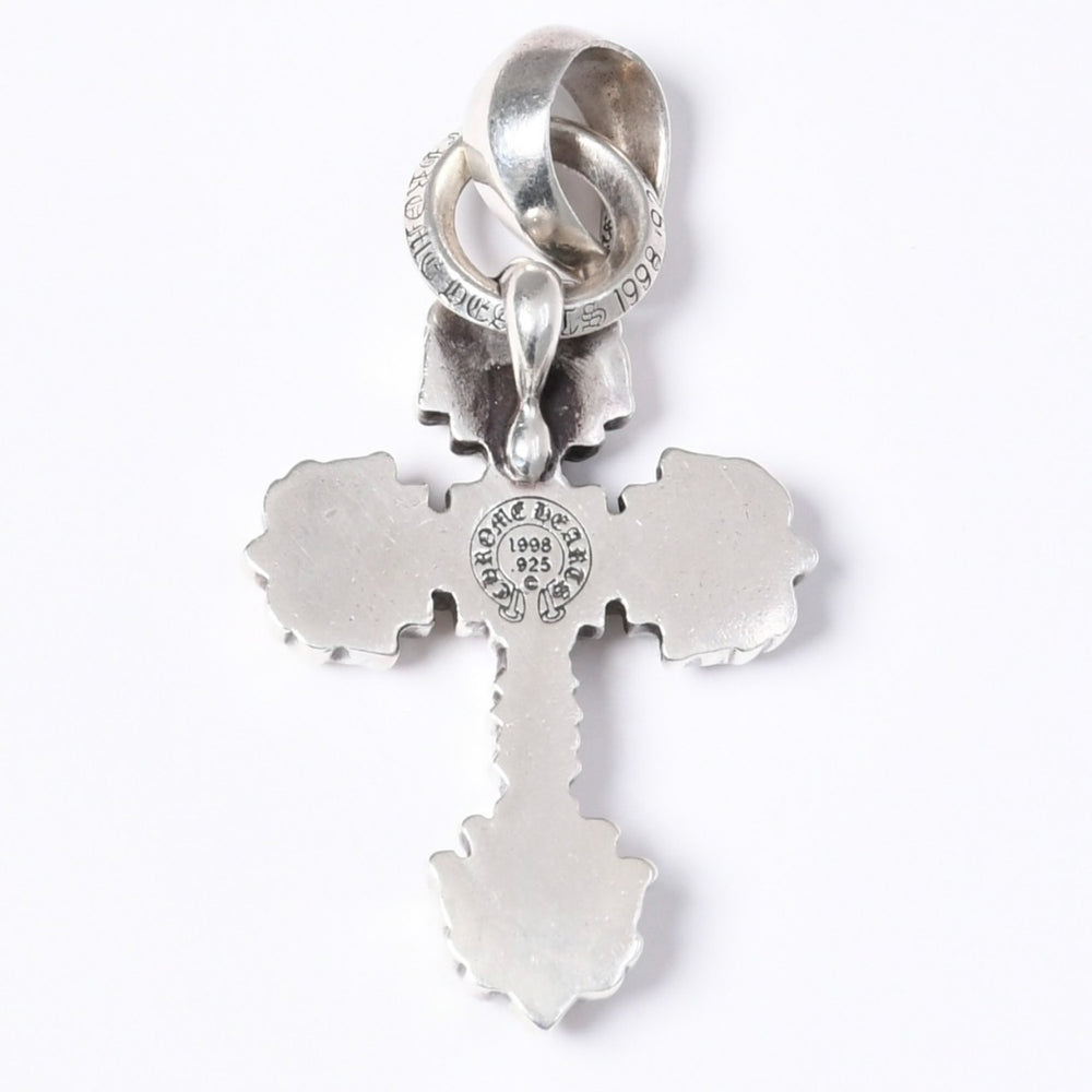 Very good condition CHROME HEARTS PNDT CH CRS SML W/ATTACHED BALE Filigree cross pendant top bail Weight approx. 24.3g Used 4a003790