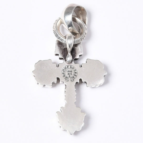Very good condition CHROME HEARTS PNDT CH CRS SML W/ATTACHED BALE Filigree cross pendant top bail Weight approx. 24.3g Used 4a003790