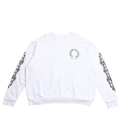 CHROME HEARTS Sweat Horseshoe Floral Cross Pull Scroll Label Logo L Size Good Condition Used 4a003780