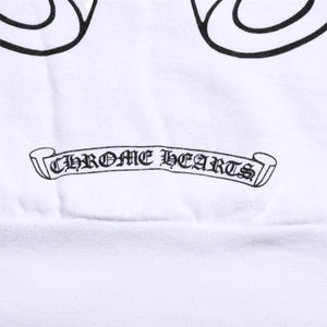 CHROME HEARTS Sweat Horseshoe Floral Cross Pull Scroll Label Logo L Size Good Condition Used 4a003780