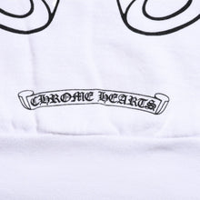 画像をギャラリービューアに読み込む, CHROME HEARTS クロムハーツ スウェット ホースシュー フローラルクロスプル スクロールラベルロゴ Lサイズ 美品 中古 4a003780