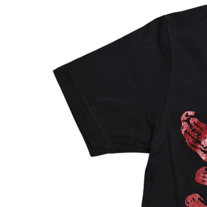 CHROME HEARTS FOTI Short Sleeve Print T-shirt Joe Foti Skull Horseshoe CH Cross Black Red Lame Print S Size Good Condition Used 4a003855