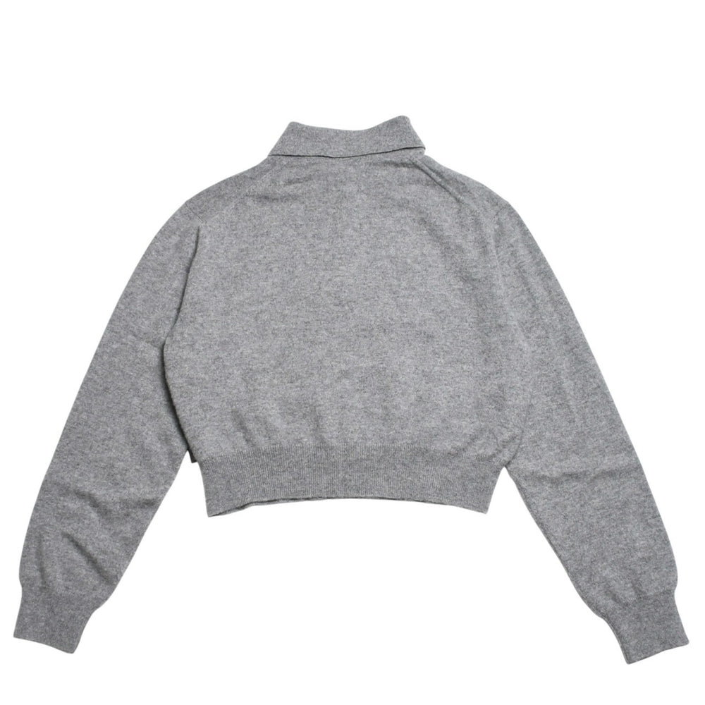 極美品 LOEWE ロエベ グレー ヘンリーネックニットプルオーバー ニット サイズM カシミヤ 1727170 中古 4a001953