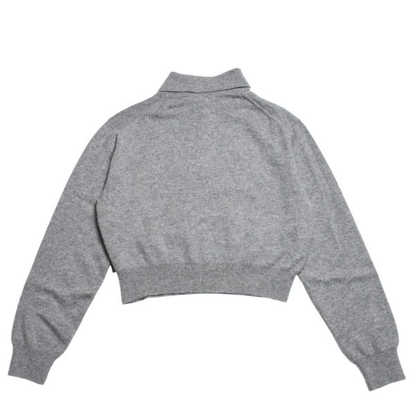 Very Good Condition LOEWE Gray Henley Neck Knit Pullover Knit Size M Cashmere 1727170 Used 4a001953