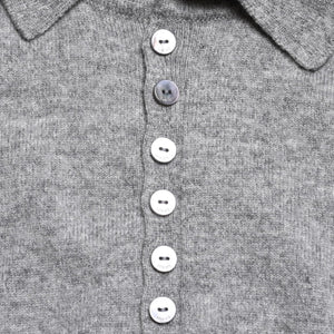 Very Good Condition LOEWE Gray Henley Neck Knit Pullover Knit Size M Cashmere 1727170 Used 4a001953