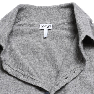 Very Good Condition LOEWE Gray Henley Neck Knit Pullover Knit Size M Cashmere 1727170 Used 4a001953