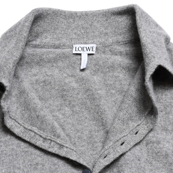 Very Good Condition LOEWE Gray Henley Neck Knit Pullover Knit Size M Cashmere 1727170 Used 4a001953