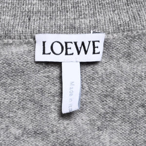 Very Good Condition LOEWE Gray Henley Neck Knit Pullover Knit Size M Cashmere 1727170 Used 4a001953