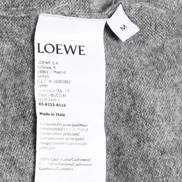 Very Good Condition LOEWE Gray Henley Neck Knit Pullover Knit Size M Cashmere 1727170 Used 4a001953