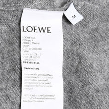 画像をギャラリービューアに読み込む, 極美品 LOEWE ロエベ グレー ヘンリーネックニットプルオーバー ニット サイズM カシミヤ 1727170 中古 4a001953