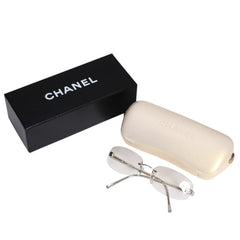 極美品 CHANEL シャネル リムレス サングラス アイウェア 4067 c.124/6I サイズ57□18 130 ココマーク クリア 中古 4a003735