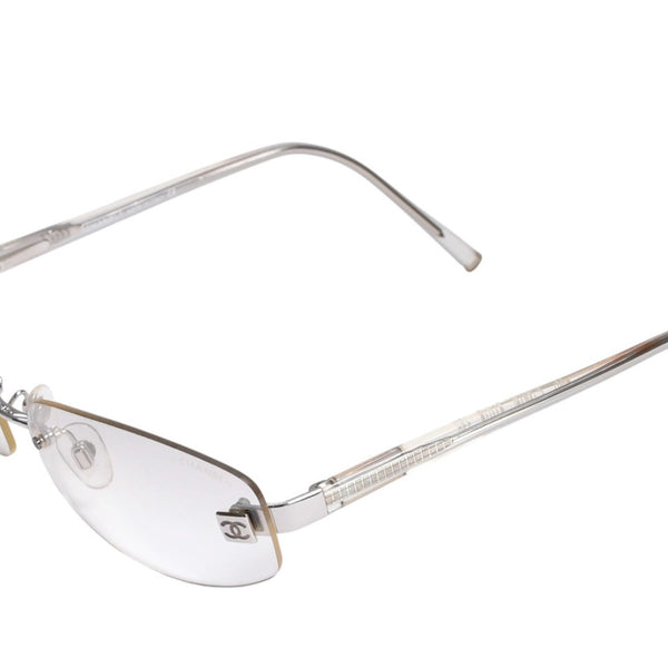 極美品 CHANEL シャネル リムレス サングラス アイウェア 4067 c.124/6I サイズ57□18 130 ココマーク クリア 中古 4a003735