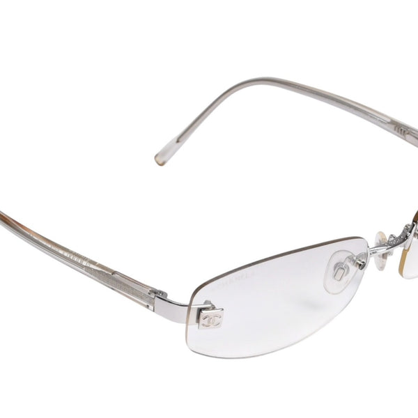 極美品 CHANEL シャネル リムレス サングラス アイウェア 4067 c.124/6I サイズ57□18 130 ココマーク クリア 中古 4a003735