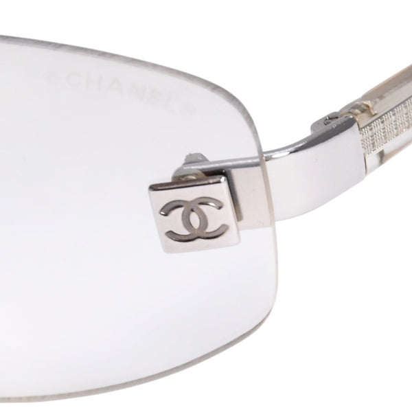 極美品 CHANEL シャネル リムレス サングラス アイウェア 4067 c.124/6I サイズ57□18 130 ココマーク クリア 中古 4a003735