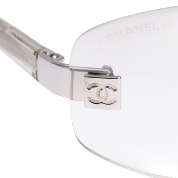 極美品 CHANEL シャネル リムレス サングラス アイウェア 4067 c.124/6I サイズ57□18 130 ココマーク クリア 中古 4a003735