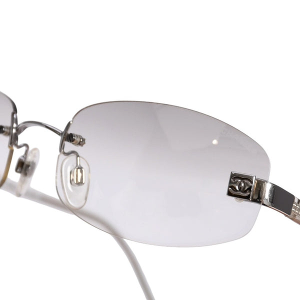 極美品 CHANEL シャネル リムレス サングラス アイウェア 4067 c.124/6I サイズ57□18 130 ココマーク クリア 中古 4a003735