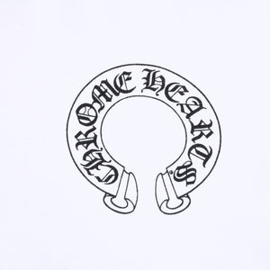 CHROME HEARTS Sweat Horseshoe Floral Cross Pull Scroll Label Logo L Size Good Condition Used 4a003780