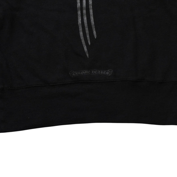 Very good condition CHROME HEARTS RS3 Cross Crew Neck Scroll Label Sweatshirt Black Used 4a003781