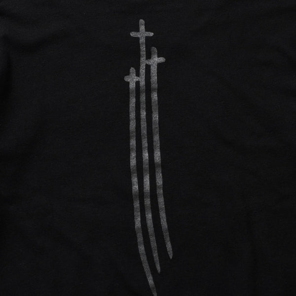 Very good condition CHROME HEARTS RS3 Cross Crew Neck Scroll Label Sweatshirt Black Used 4a003781