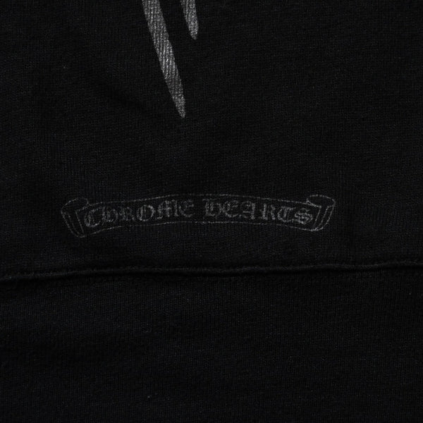 Very good condition CHROME HEARTS RS3 Cross Crew Neck Scroll Label Sweatshirt Black Used 4a003781
