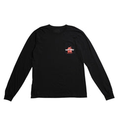 CHROME HEARTS クロムハーツ ホノルル限定 バックスクロールロゴ ロングスリーブTシャツ ハイビスカス スクロールラベルロゴ ブラック ロンT 長袖Tシャツ ブラック Lサイズ 美品 中古 4a003777