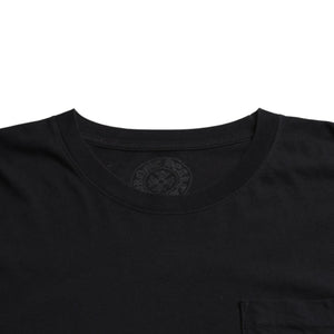 CHROME HEARTS クロムハーツ ホノルル限定 バックスクロールロゴ ロングスリーブTシャツ ハイビスカス スクロールラベルロゴ ブラック ロンT 長袖Tシャツ ブラック Lサイズ 美品 中古 4a003777