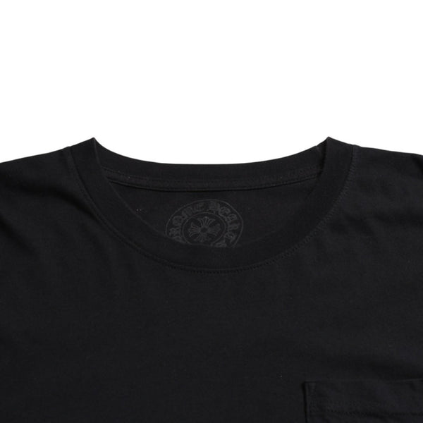 CHROME HEARTS クロムハーツ ホノルル限定 バックスクロールロゴ ロングスリーブTシャツ ハイビスカス スクロールラベルロゴ ブラック ロンT 長袖Tシャツ ブラック Lサイズ 美品 中古 4a003777