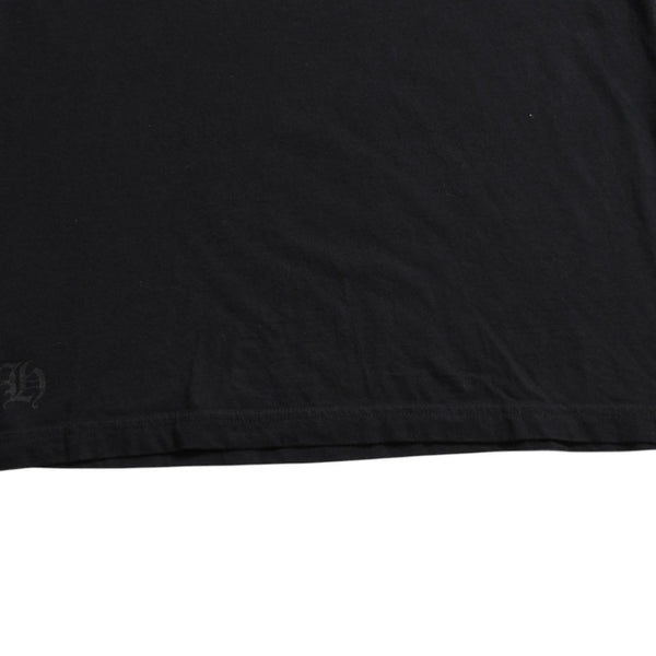 CHROME HEARTS クロムハーツ ホノルル限定 バックスクロールロゴ ロングスリーブTシャツ ハイビスカス スクロールラベルロゴ ブラック ロンT 長袖Tシャツ ブラック Lサイズ 美品 中古 4a003777