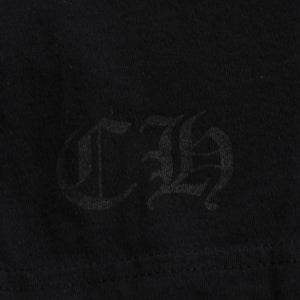 CHROME HEARTS クロムハーツ ホノルル限定 バックスクロールロゴ ロングスリーブTシャツ ハイビスカス スクロールラベルロゴ ブラック ロンT 長袖Tシャツ ブラック Lサイズ 美品 中古 4a003777