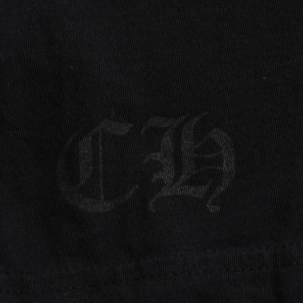 CHROME HEARTS クロムハーツ ホノルル限定 バックスクロールロゴ ロングスリーブTシャツ ハイビスカス スクロールラベルロゴ ブラック ロンT 長袖Tシャツ ブラック Lサイズ 美品 中古 4a003777