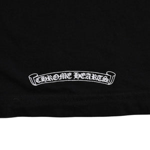 CHROME HEARTS クロムハーツ ホノルル限定 バックスクロールロゴ ロングスリーブTシャツ ハイビスカス スクロールラベルロゴ ブラック ロンT 長袖Tシャツ ブラック Lサイズ 美品 中古 4a003777