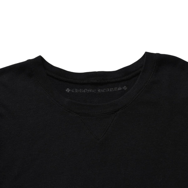 Very good condition CHROME HEARTS RS3 Cross Crew Neck Scroll Label Sweatshirt Black Used 4a003781