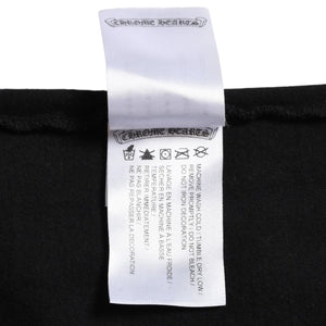 CHROME HEARTS クロムハーツ ホノルル限定 バックスクロールロゴ ロングスリーブTシャツ ハイビスカス スクロールラベルロゴ ブラック ロンT 長袖Tシャツ ブラック Lサイズ 美品 中古 4a003777