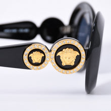 Load image into Gallery viewer, 極美品 VERSACE ヴェルサーチ サングラス アイウェア MOD.418/C メデューサ ブラック ゴールド 中古 4a003718