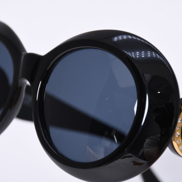 極美品 VERSACE ヴェルサーチ サングラス アイウェア MOD.418/C メデューサ ブラック ゴールド 中古 4a003718