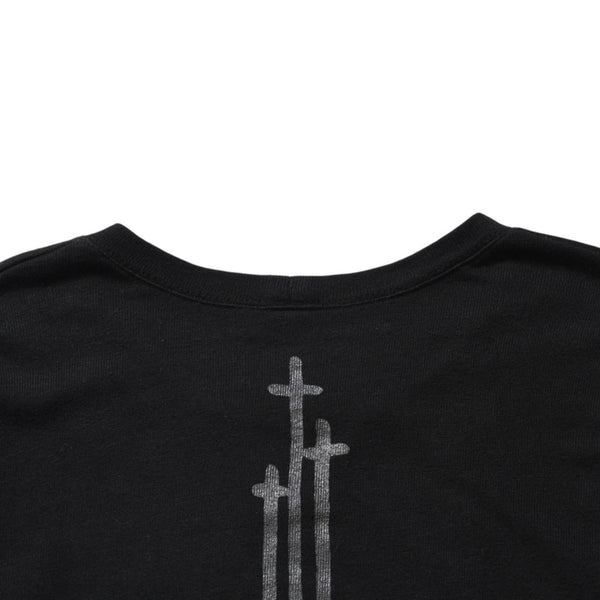 Very good condition CHROME HEARTS RS3 Cross Crew Neck Scroll Label Sweatshirt Black Used 4a003781
