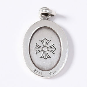 CHROME HEARTS ANGEL MEDAL OVAL Oval Angel Medal Pendant Top Weight 7.36g Silver 925 Good Condition Used 4a003801