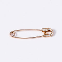 極美品 CHROME HEARTS クロムハーツ 22K パヴェダイヤ スモール セーフティピン チャーム 重量約1.53g 22KYG 22K/2001刻印 中古 4a003803