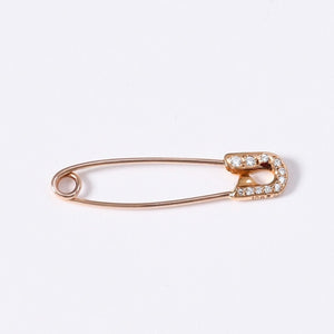 極美品 CHROME HEARTS クロムハーツ 22K パヴェダイヤ スモール セーフティピン チャーム 重量約1.53g 22KYG 22K/2001刻印 中古 4a003803
